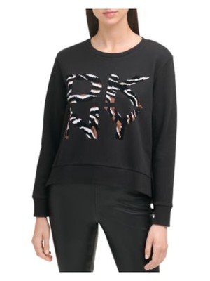 

DKNY Женский черный свитшот с графическим логотипом