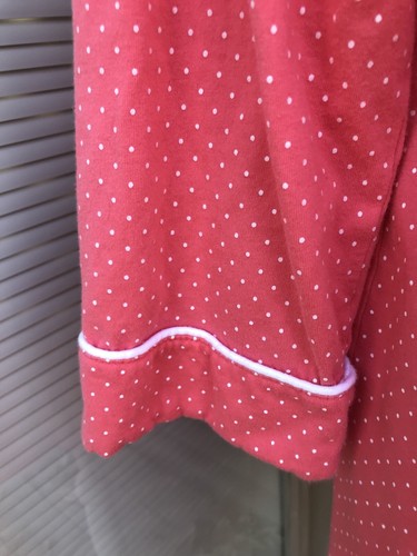 Lauren Ralph Lauren Women’s Coral Pink Polka Dot Sleep Shirt Nightgown Cotton M