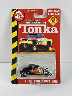 2000 Maisto Tonka Diecast Metal Collection 2 1934 Ford Hot Rod Black Flames 29