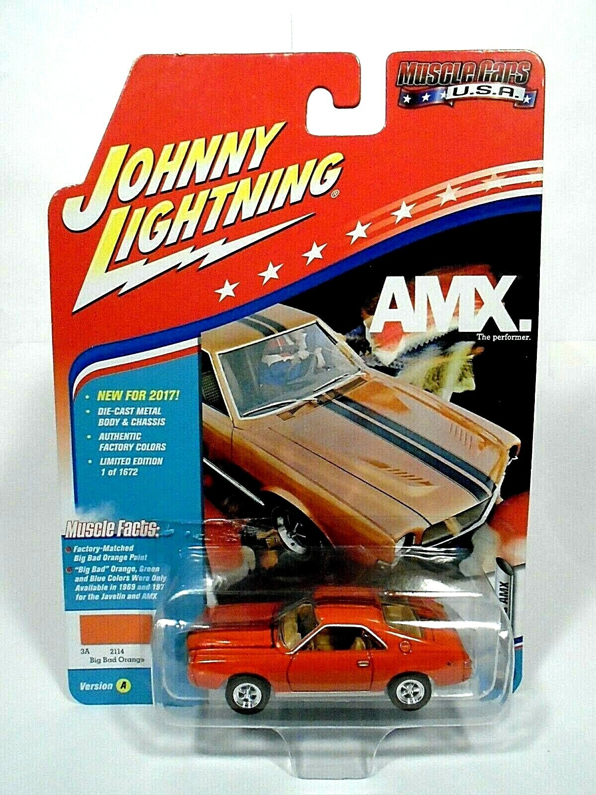 Johnny Lightning 1969 AMC AMX 1/64 scale Limited Edition Diecast Model
