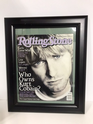 Kurt Cobain Rolling Stone June 6, 2002 Framed Magazine Copy