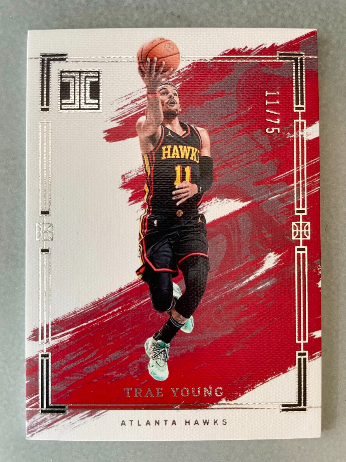 【RC メモラ 99シリ】TRAE YOUNG DOMINION PANINI 11/75* JERSEY Number 2023-24 Panini Impeccable Silver #99