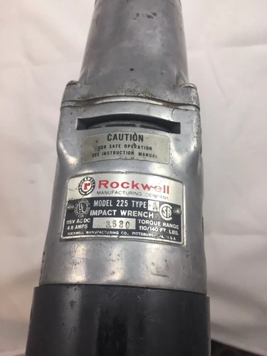 Rockwell Impact Wrench Driver Model 225 4.8 Amps 110/140 Ft. Lbs.