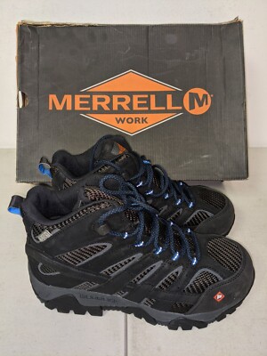 MERRELL WORK Men's Moab 2 Vent Mid Composite Toe Waterproof Work Boot - SZ 8 Med