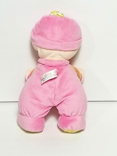 Fisher Price BABYS 1st DOLL Pink Rattle Blond Curl 10