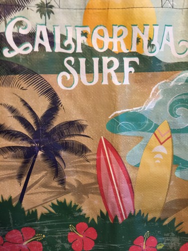 NEW California Surf Summer Shopping Bag Reusable Travel Tote Eco Marshalls