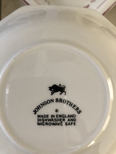 Johnson Brothers - Madison - Made In England- 6 Cups & Saucers- Octagonal