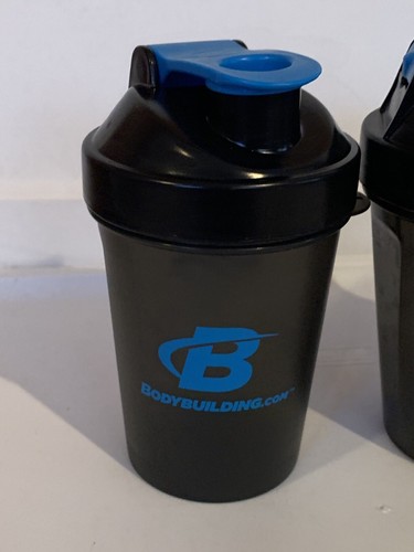 2 Body Building Black Shaker Bottle Cup LITE 20 oz BodyBuilding.com- NEW