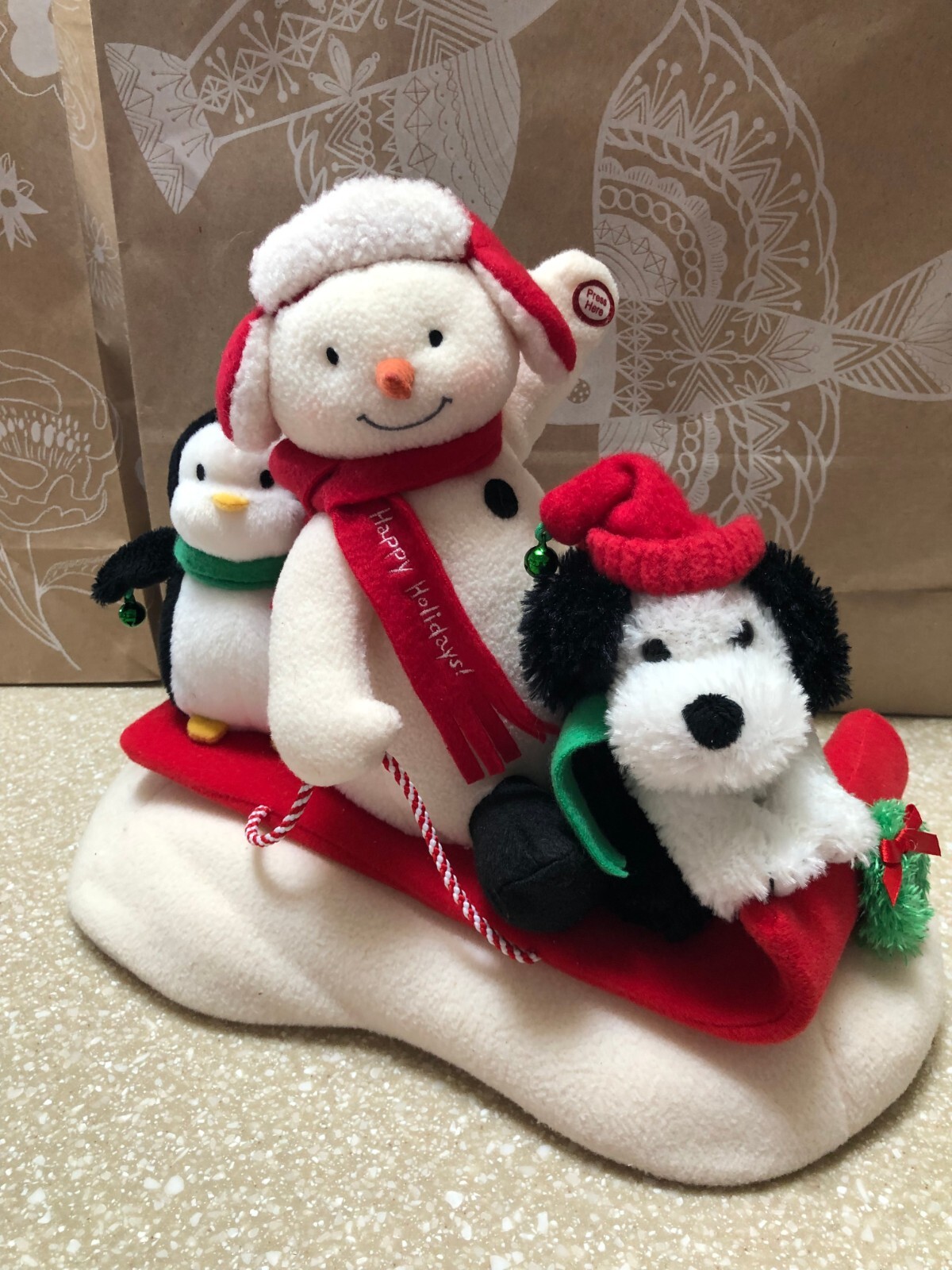 Hallmark 2007 Jingle Pals Snowman Sleigh Ride Musical