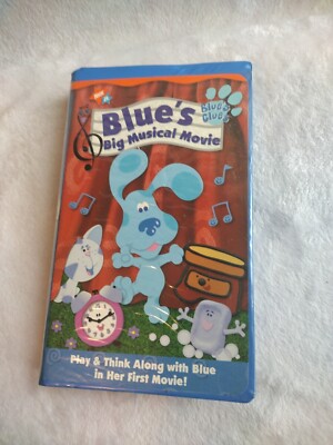 BLUE'S BIG MUSICAL MOVIE PLAY & THINK ALONG WITH BLUE IN HER FIRST MOVIE VHS