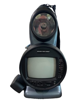 vintage MULTI-FUNCTIONAL TV LANTERN w/Weather AM FM Radio - Siren