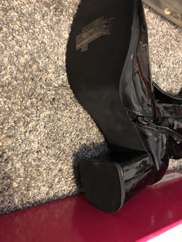 Morris Costumes Patent Leather 60's High Gogo 300X Boot Black 9.