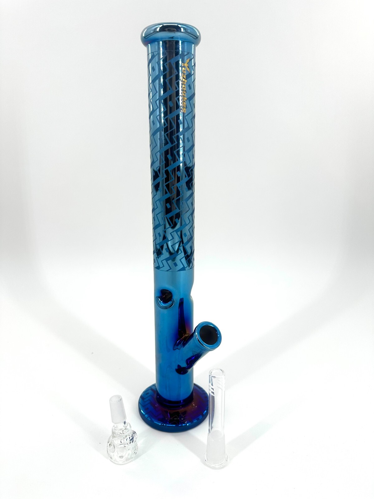 16 in Glass Bong Water Pipes with 14mm Skull Bubbler