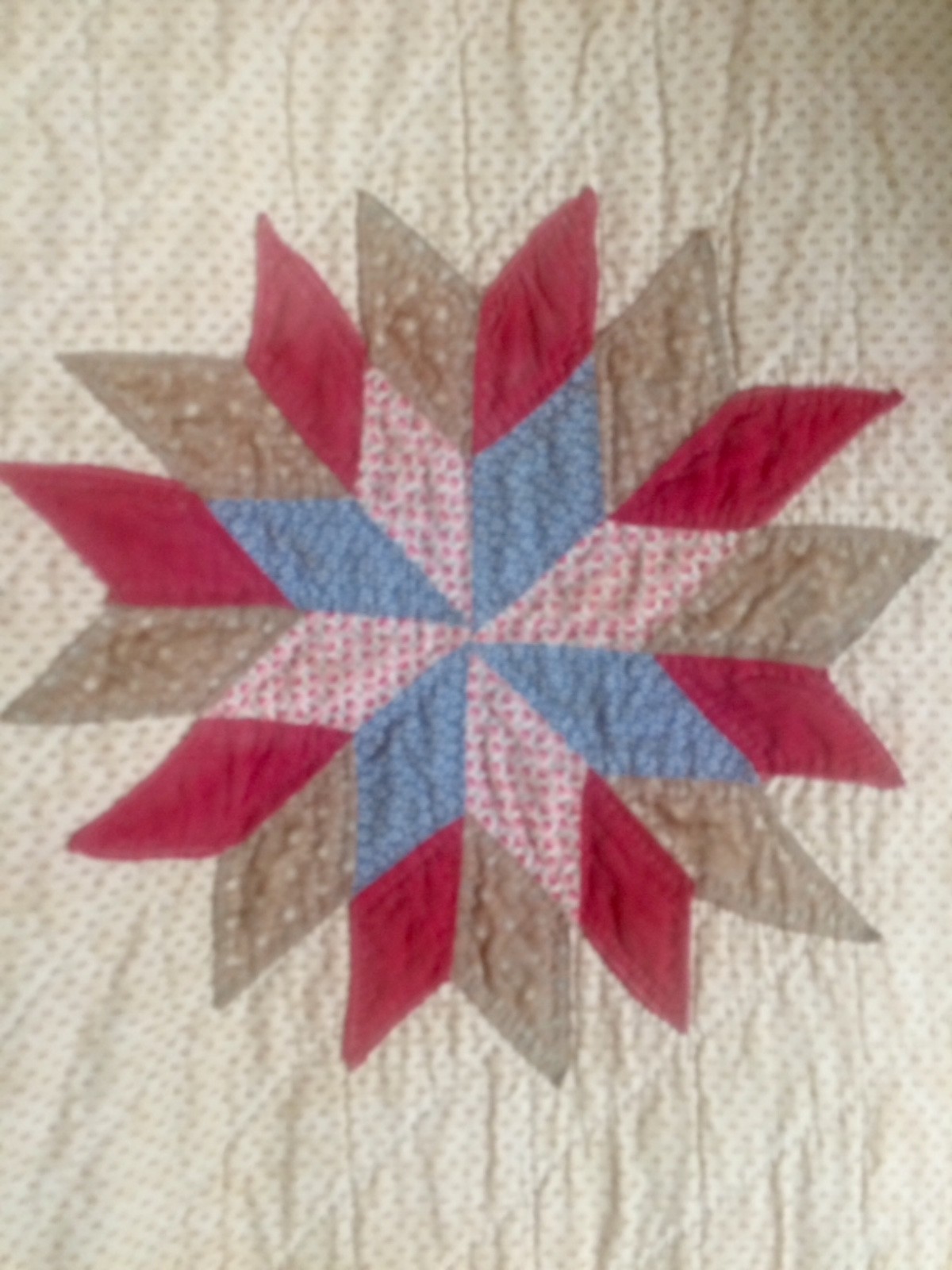 UNWASHED c1900 LONE STAR QUILT