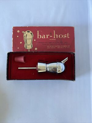 Bar Host Patented Vintage Collectible Liquor Pourer 1950's NEW IN BOX CS