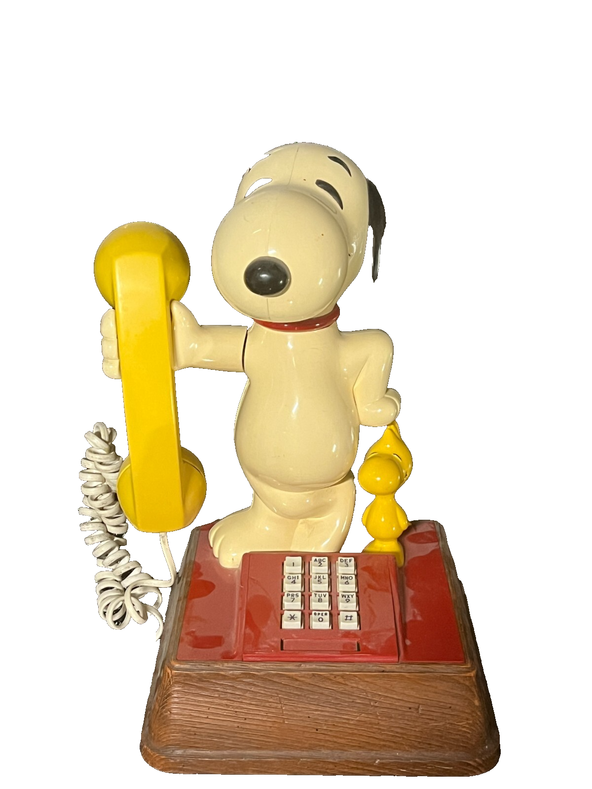 スヌーピー電話 Snoopy Phone　ヴィンテージ　箱付き Vintage Peanuts SNOOPY and Woodstock Landline Phone with