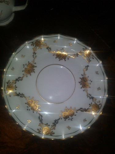 Ardalt Japan Lenwile China Hand Painted Gold Embellished Scalloped Tea Cup