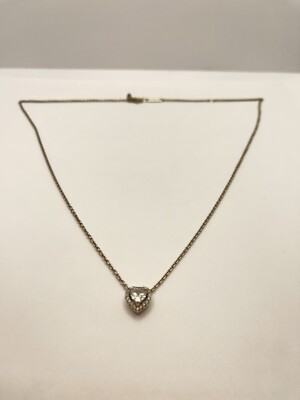 Pandora Elevated Heart Cubic Zirconia Necklace Sterling