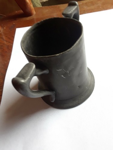 Antique/Vintage Double Handle Creamer Engraved Flower Design