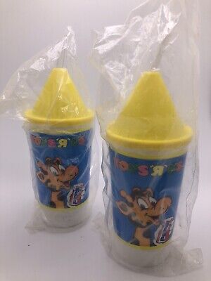 Vintage Toys R Us Pepsi Plastic Cup Promotional Item Straw Kids Set of 2
