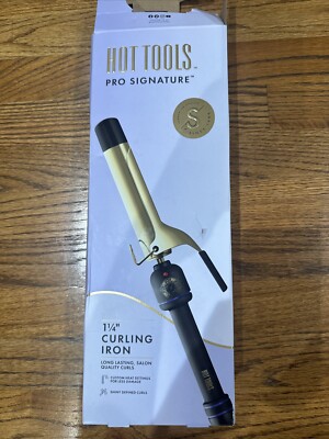 Hot Tools PRO Signature 1 1/4  Gold Curling Iron