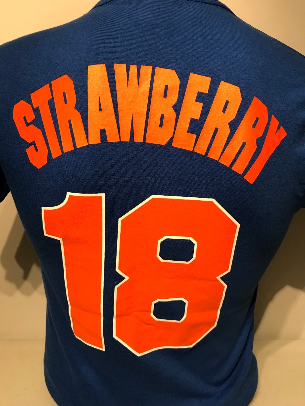 MLBニューヨークメッツ #18ダリルストロベリー オーセンティックユニフォーム Darryl Strawberry #18 NY New York Mets Blue Majestic