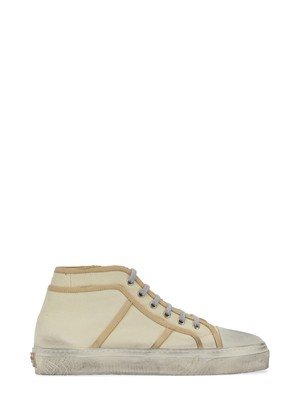 Pre-owned Dolce & Gabbana Canvas Mid-top Sneakers In White