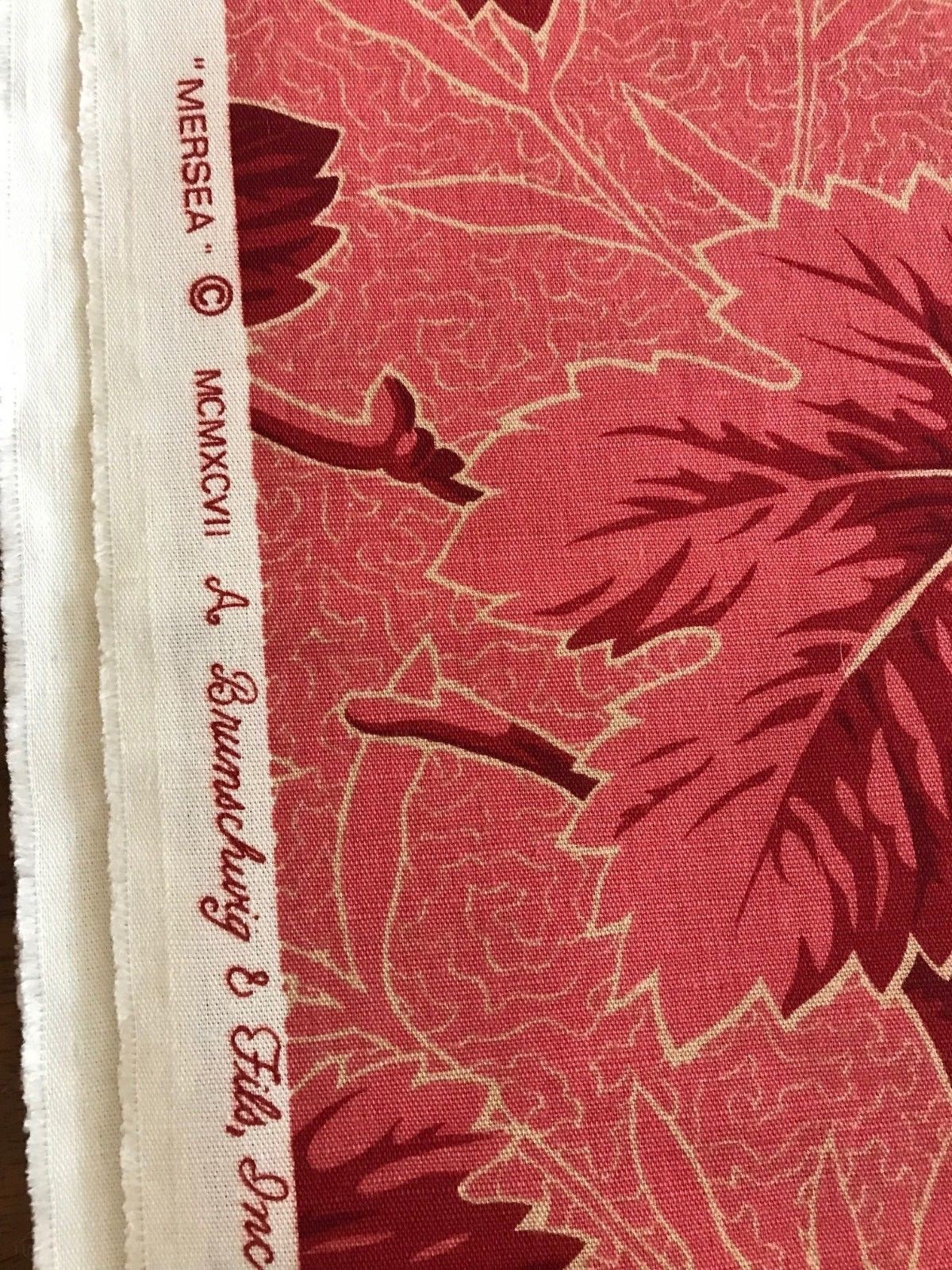 Brunschwig ET & FilS Fabric 2.9YD MSRP $225/YD 'MERSEA' POMEGRANATE GRAPES TOILE