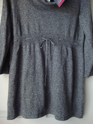 New Oh Baby By Motherhood Women Cowl Neck Maternity Tunic Sweater Grey Size M