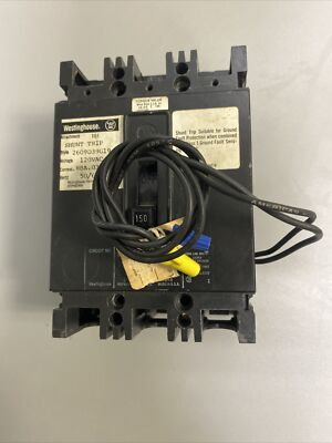 Westinghouse FB3150 Circuit Breaker W/ SHUNT TRIP 2609D39G19 3-Pole 600VAC 150A