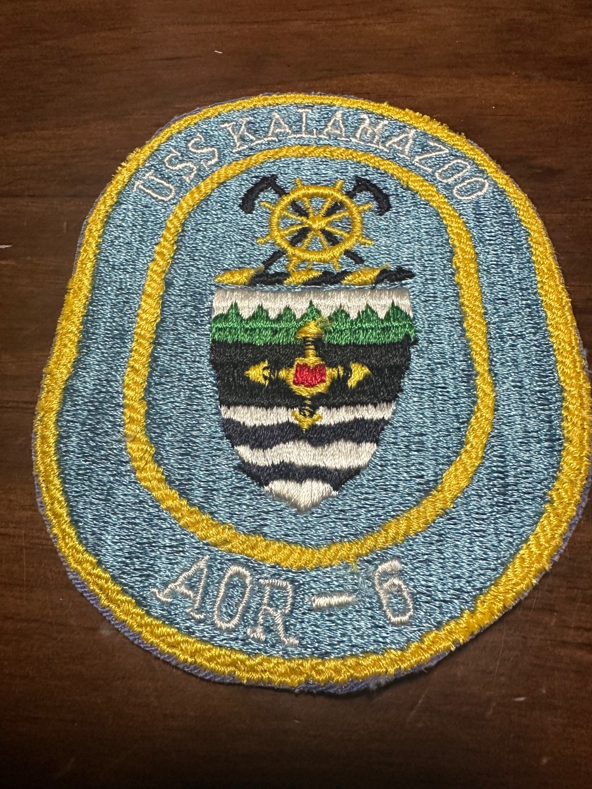 Vintage US Navy USS Kalamazoo AOR-6 Oiler Ship Patch