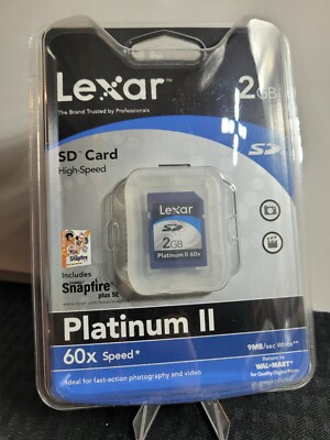 Lexar platinum II 60x 2GB sd card 