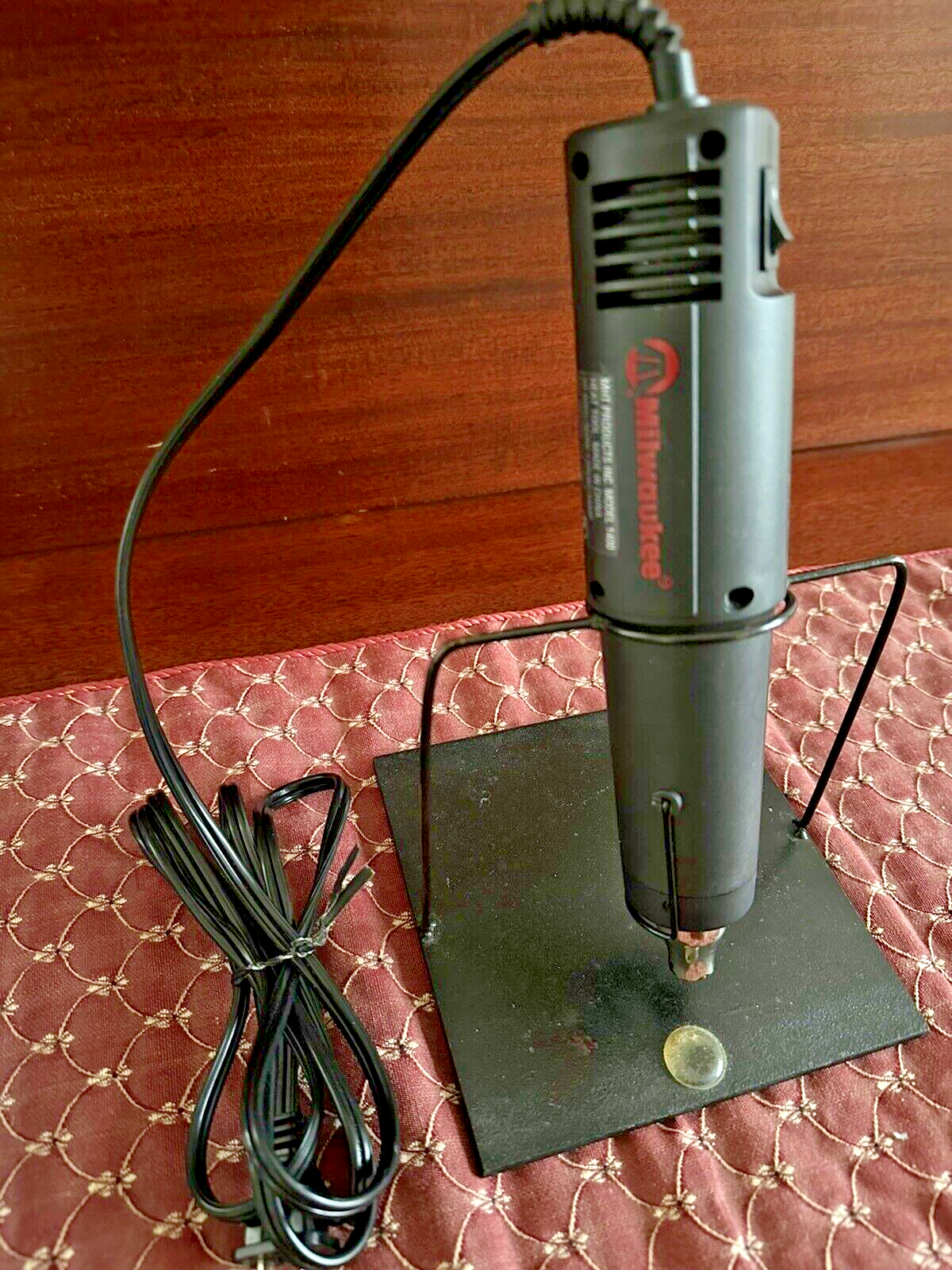 Milwaukee Hot Tool Heat Gun Paper Craft Emboss Scrapbook Hobby + Cast Iron Stand