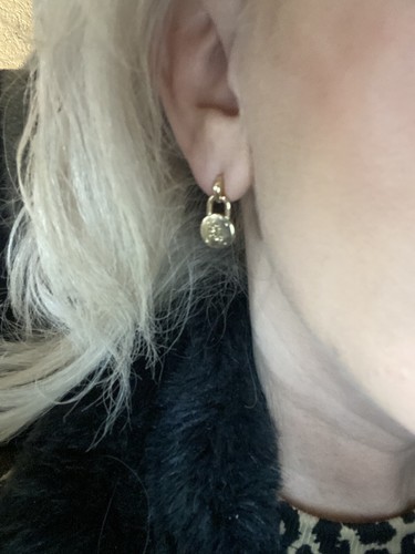 Lauren Ralph Lauren Gold Tone Logo Padlock Drop Earrings | eBay