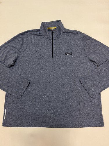 Polo Sport Performance Ralph Lauren 1/4 Zip Pullover Mens 2XL Blue Thermo Vent