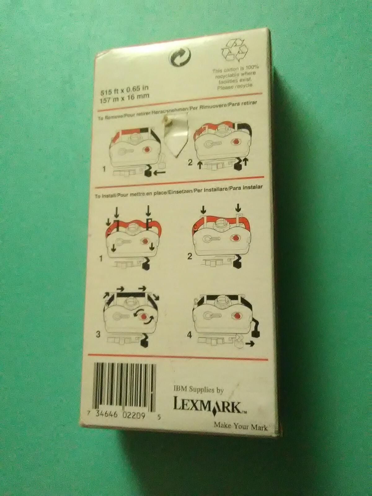 VTG IBM TYPEWRITER RIBBON WITH BOX