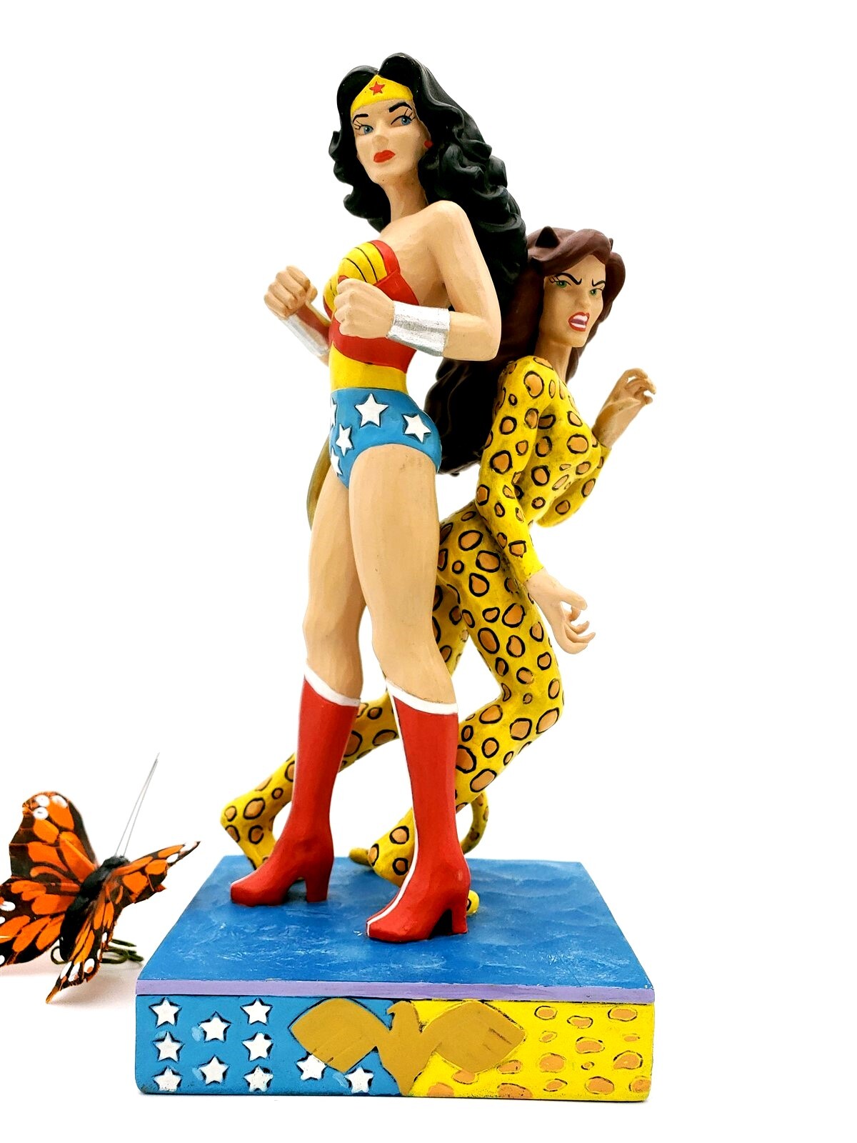Jim Shore Wonder Women vs. Cheetah Figurine DC Comics - Enesco