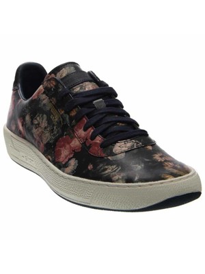 

PUMA Mens Black Logo Star X Round Toe Кожаные спортивные кроссовки на танкетке, Черный, 35846601