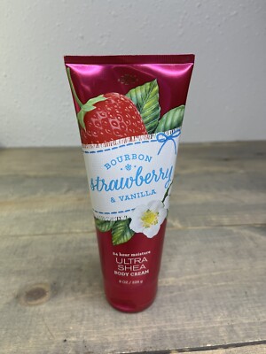 Bath and Body Works Bourbon Strawberry and Vanilla Ultra Shea Body Cream  READ!