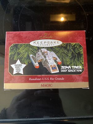 Hallmark Star Trek Deep Space Nine Runabout USS Rio Grande Light Voice Ornament
