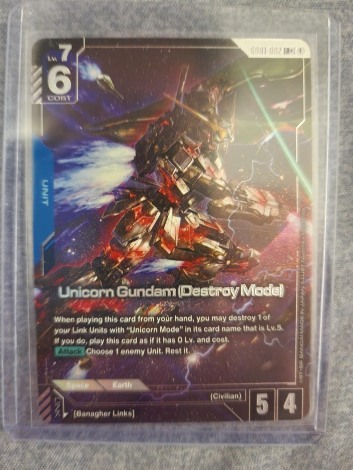 Gundam Card Game: Unicorn Gundam (Destroy Mode) (LR+)