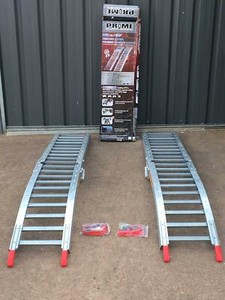 loading prime arched ramps folding steel 213cm ramp straps capacity adjustable safety never brand been