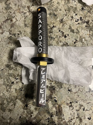 Sapporo Katana Sword BEER Tap Handle Brand  13" Japan Brewery JAPAN . US SELLER