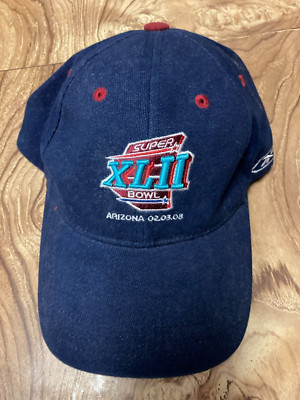 Super Bowl XLII Arizona - Giants beat Patriots Blue Official Reebok NFL Hat Cap