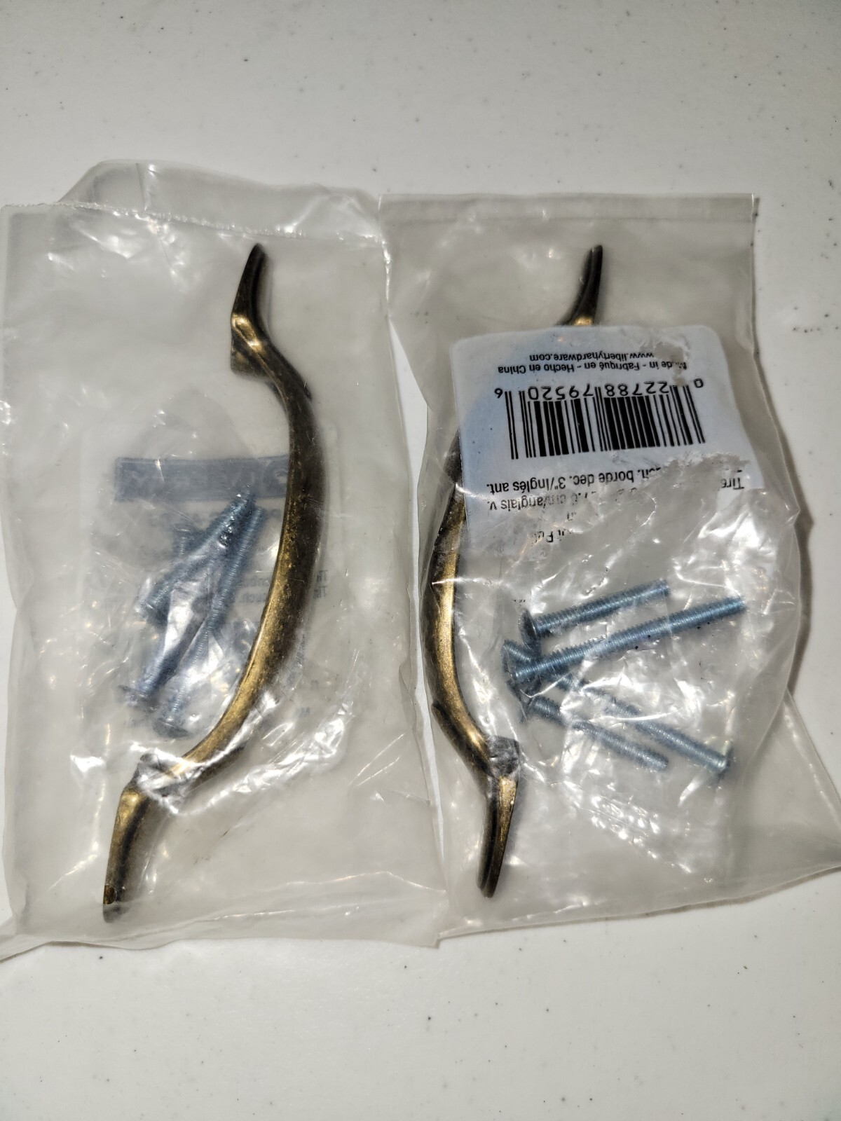 2 Liberty Decorative Edge Antique English Footed 3"cc Handle Pull P40051C-AE-C5