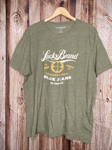 Lucky Brand Men's Four Leaf Clover Logo Graphic T-Shirt Size