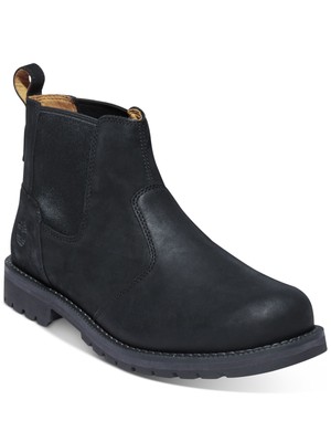 TIMBERLAND Мужские кожаные черные кожаные туфли Челси с язычком Redwood Falls Toe Block Heel 11,5