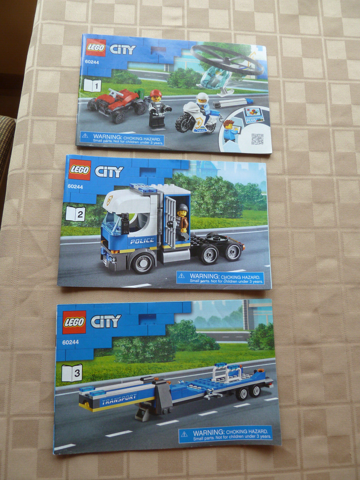 Lot Of 3 Lego City Instruction Manual Books only 60244 1 2