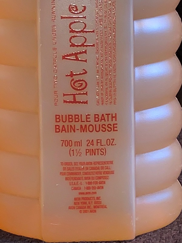 Rare Avon Hot Apple Cider Bubble Bath Huge 24 oz. New SEALED Old Stock