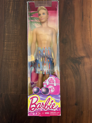 Barbie Mattel Beach Blonde Ken Fashion Doll BCN27 2013